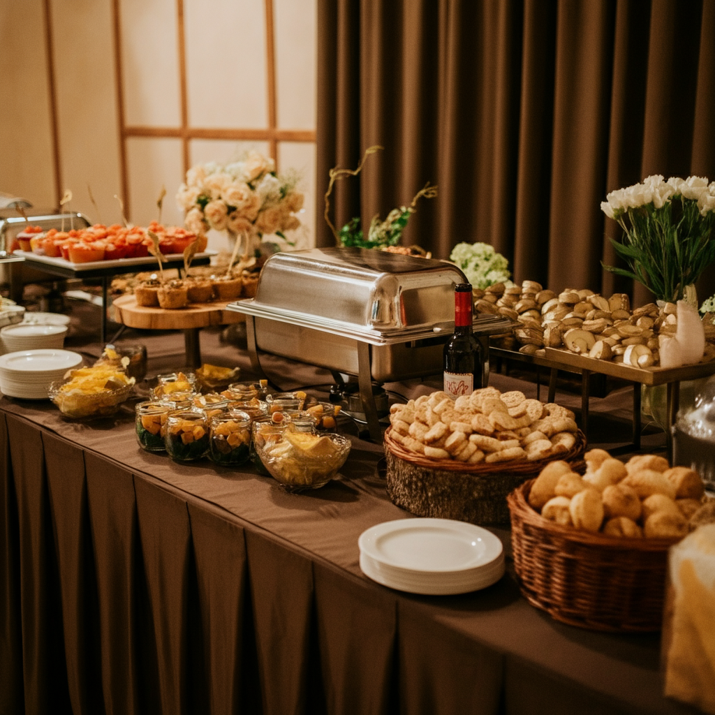 A importância da escolha da toalha de mesa para buffet